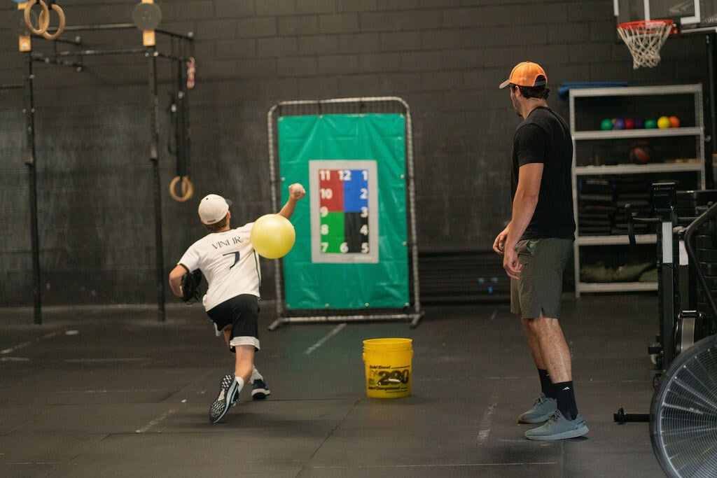 Baseball Specific coaching physical therapy session